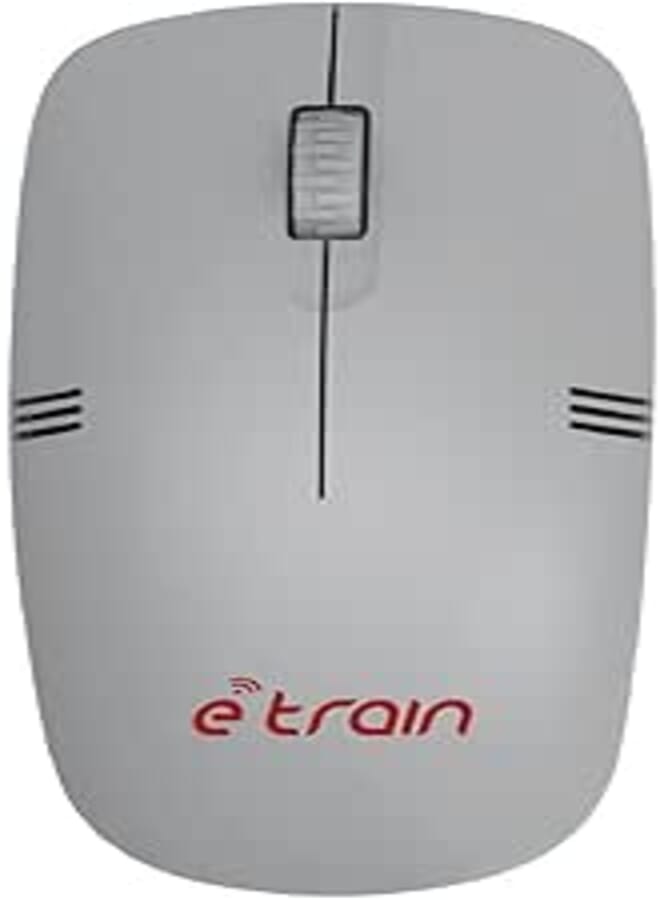 Etrain MO10A | Wireless Optical Mouse | 2.4GHz Connection | 1200 DPI Adjustable Sensor | Compact Design for Everyday Use | Gray